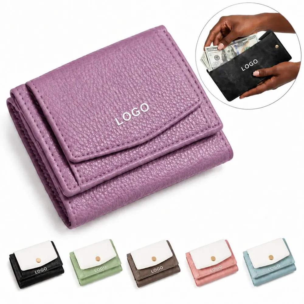Women's Slim Leather Wallet with Coin Pocket