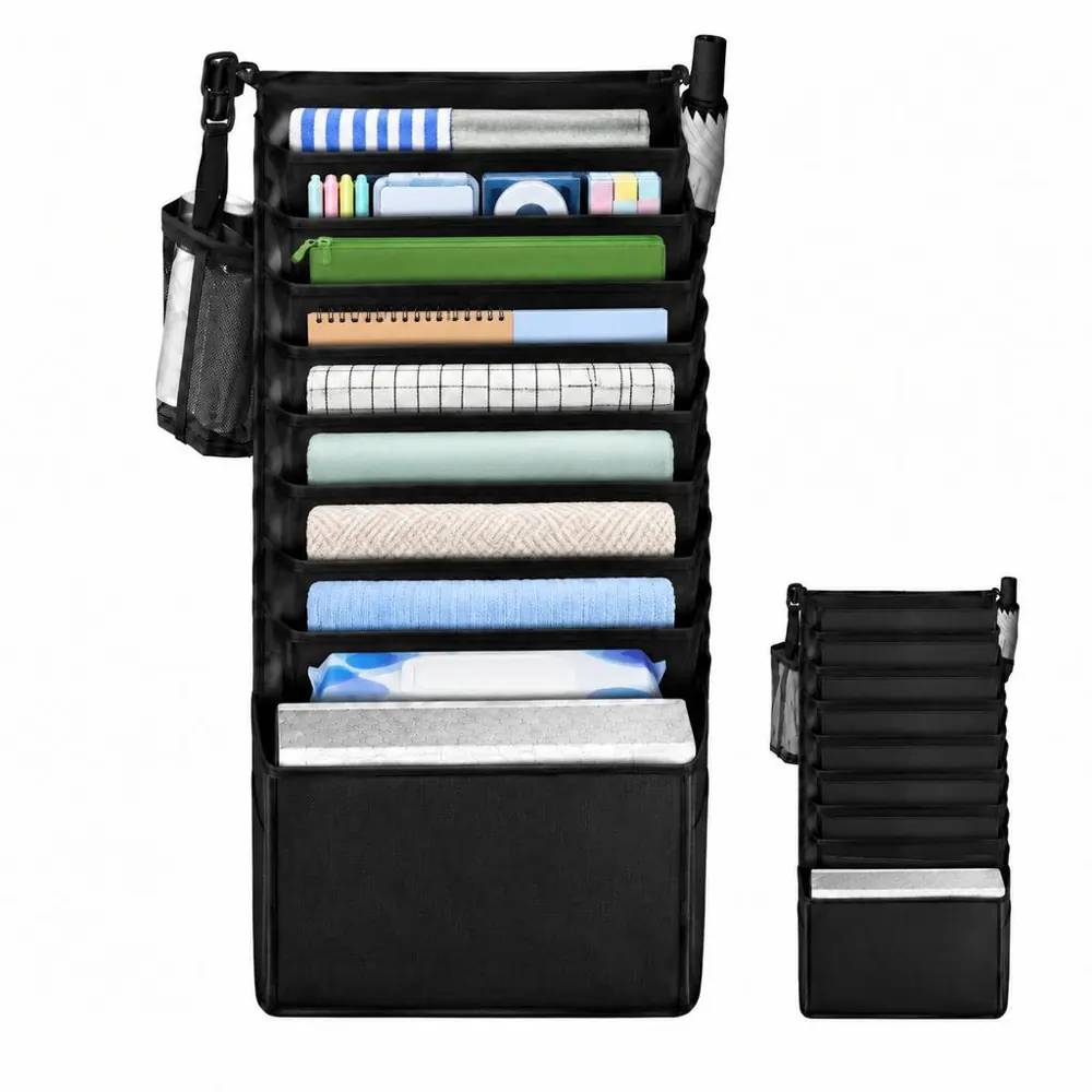 Hanging Desk Side Storage Bag with Multiple Compartments 2