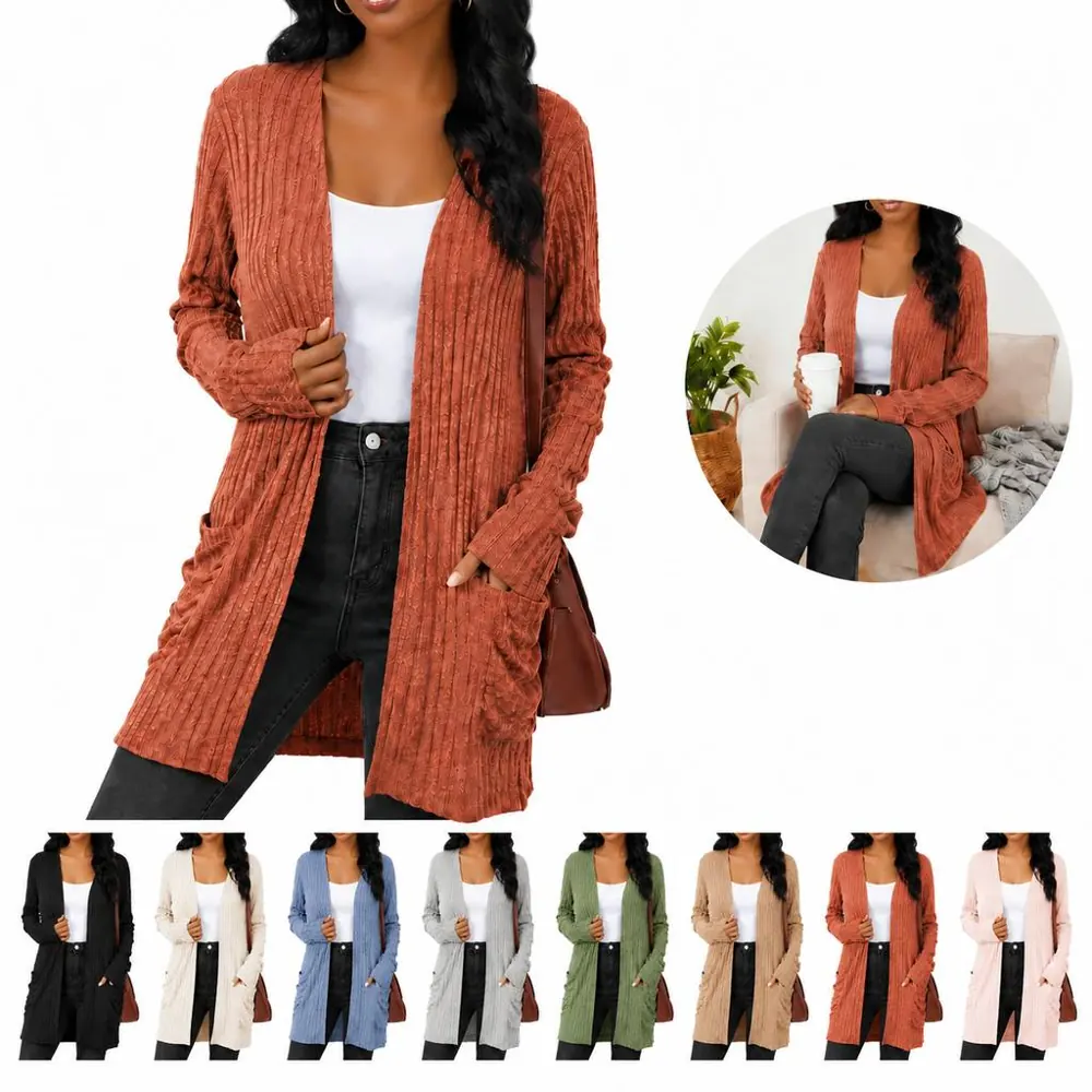 Relaxed Fit Button-Down Knit Cardigan for Layering 2