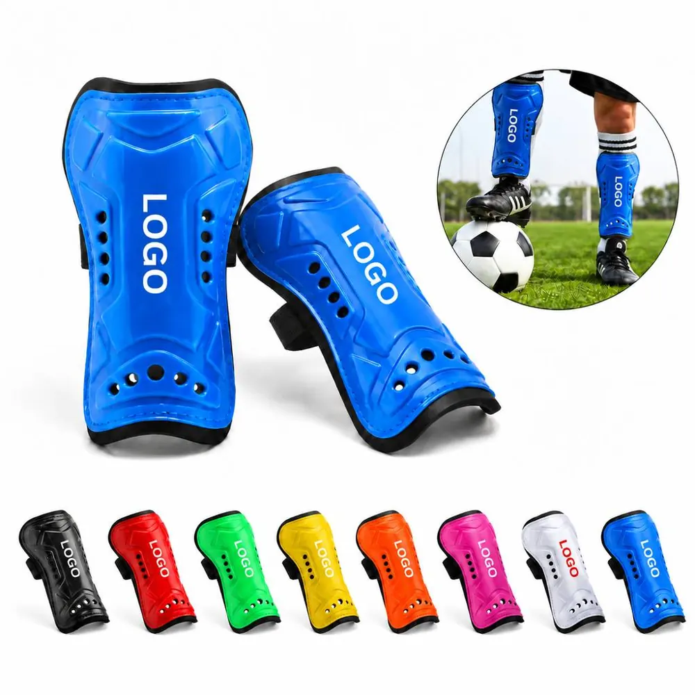 EVA Football Shin Guards with Secure Straps
