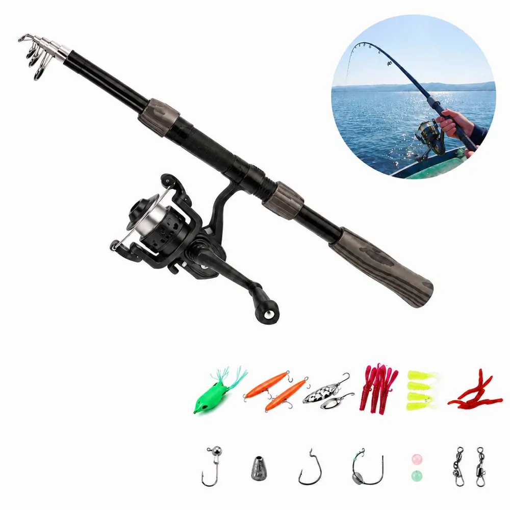 Portable Telescopic Fishing Rod and Reel Combo Kit 2