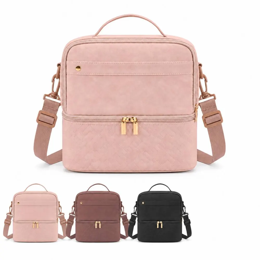 Dual Compartment Insulated Lunch Bag for Women 2
