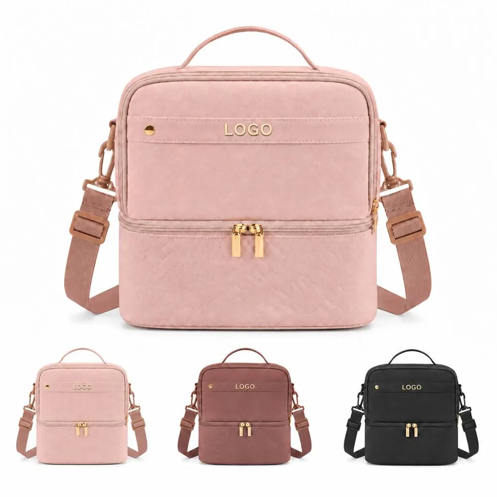 Dual Compartment Insulated Lunch Bag for Women