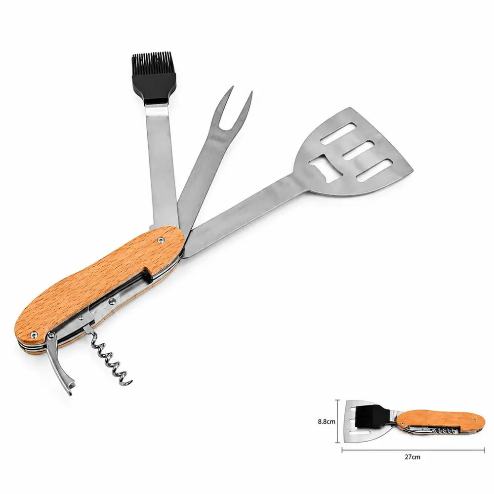 5-in-1 Foldable BBQ Grill Utensil Set with Case 2