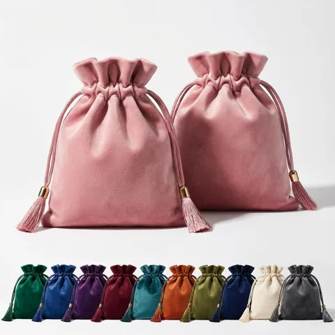 The Velvet Cord Pouch: Premium Drawstring Organizer