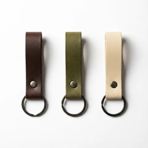 Durable Grip Loop: Premium PU Leather Keychain