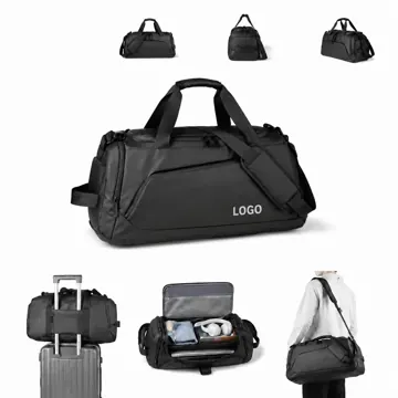 Travel Duffel Bag with Shoe Compartment for Weekend & Gym