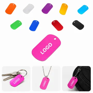 Custom Engraved Aluminum Dog Tag Keychain for Pets or Gear