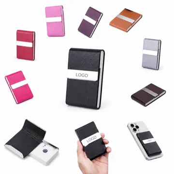 Magnetic PU Leather Business Card Holder with Secure Closure
