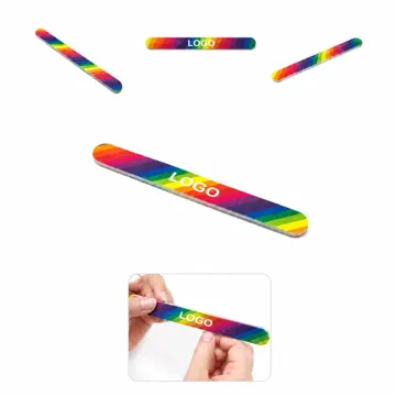 7 Inch Double-Sided Rainbow Nail File for Precise Shaping