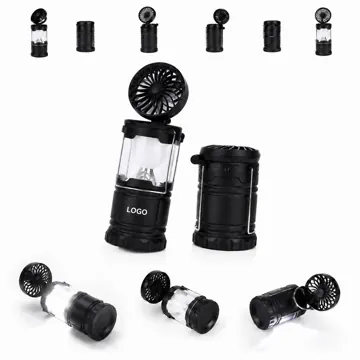 Camping LED Lantern Fan with Hanging Hook