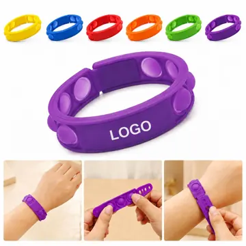 Silicone Pop Fidget Wristband Reusable Sensory Stress