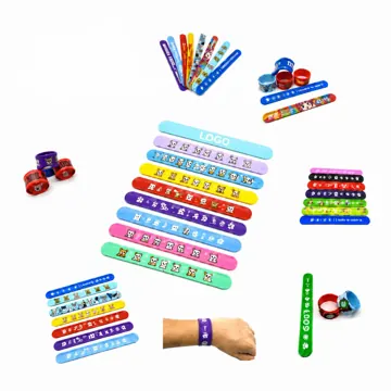 Full Color Silicone Slap Bracelet, Self-Adjusting Wristband
