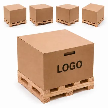 Wood Pallet Sticky Note Cube with Natural Wooden Base
