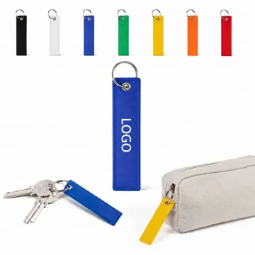 Woven Polyester Luggage Key Tag with Secure Buckle