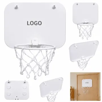 Wall-Mounted Mini Basketball Hoop Set with Soft Ball