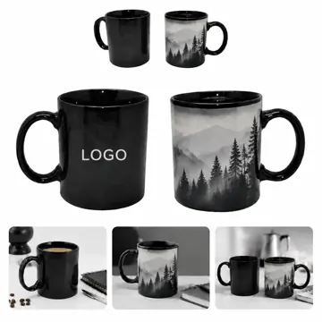 11oz Heat Changing Ceramic Coffee Mug Reactive Design