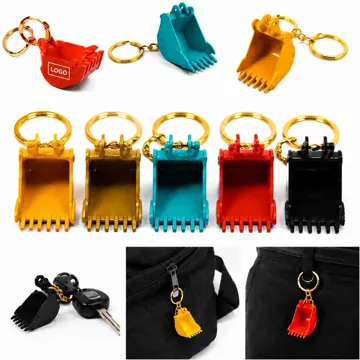 Zinc Alloy Excavator Keychain with Movable Parts