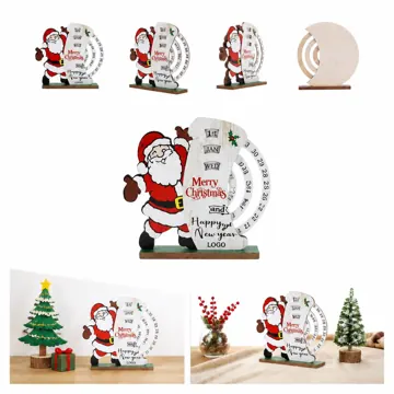 Wooden Perpetual Desk Calendar with Rotating Blocks