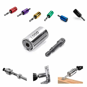 Universal Socket Wrench Set with Power Drill Adapter