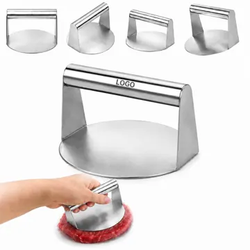 Stainless Steel Smash Burger Press, 5.5 Inch Non-Stick