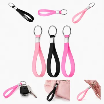 Pink Ribbon Silicone Keychain Breast Cancer Awareness Gift
