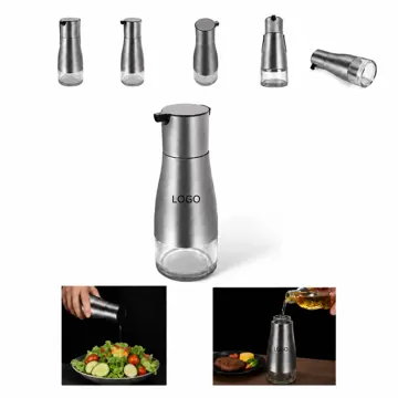 Stainless Steel Oil Dispenser Bottle with Drip-Free Spout