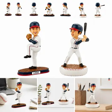 Custom Baseball Bobblehead Figurine with Spring-Mounted Head