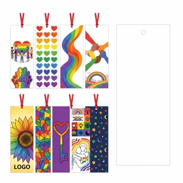 Rainbow Paper Bookmark for Reading, Customizable Design