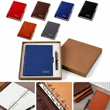Refillable PU Leather A5 Journal & Pen Set with Replaceable