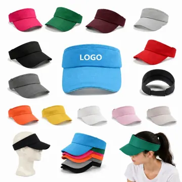 Breathable Cotton Golf Visor Hat with Adjustable Strap