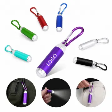 Aluminum Telescopic LED Keychain with Carabiner for EDC