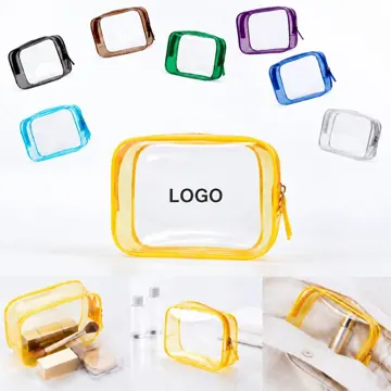 Waterproof Clear PVC Travel Pouch with Zipper for Toiletries