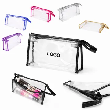 Clear PVC Cosmetic Pouch Waterproof Travel Makeup Bag