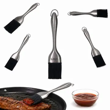 Silicone BBQ Basting Brush with Stainless Steel Handle