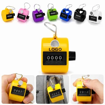Mechanical Hand Tally Counter with Reset Knob, 4-Digit
