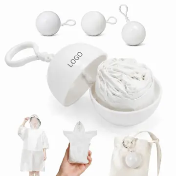 Portable Keychain Raincoat with Drawstring for Travel