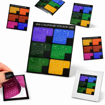 2026 Colorful Calendar Stickers - 366 Date Labels