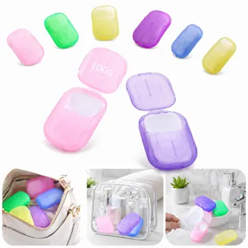 Biodegradable Soap Sheets in Mini Travel Case, Quick-Lather
