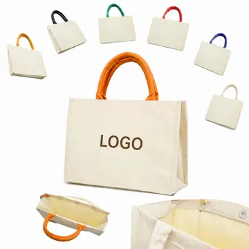 Custom Structured Canvas Tote with Reinforced Bottom