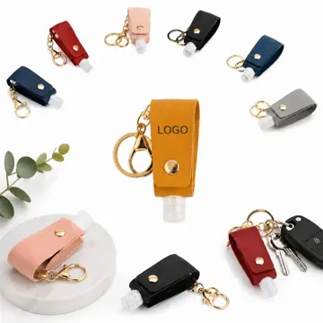 Leather Sanitizer Holder for 1 oz Bottle, Compact Travel