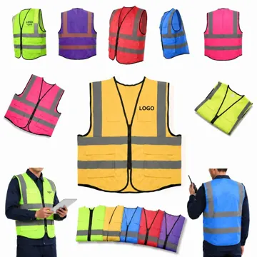 Multi-Pocket Reflective Safety Vest High Visibility Workwear
