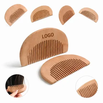 Natural Wooden Anti-Static Mini Comb for Travel & Daily Use