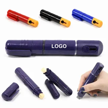 Retractable Blade Marking Pen with Fine-Point Tip
