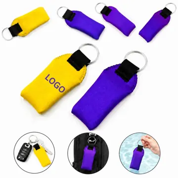 Customizable Neoprene Keychain Holder with Secure Ring