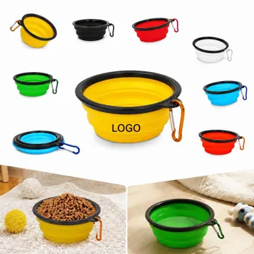 Collapsible Pet Bowl with Customizable Design for Travel