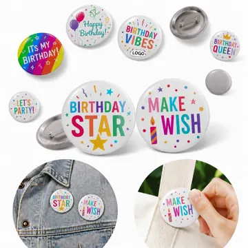 Durable Iron Party Badge with Secure Pin for Themed Events