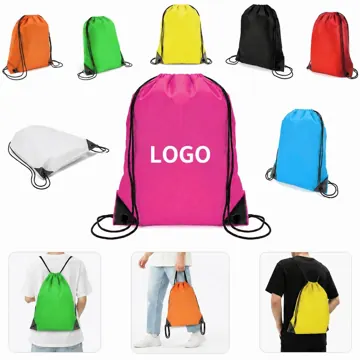 Polyester Drawstring Backpack for Basketball Gear Storage