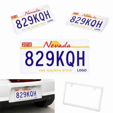 Personalized Nevada Style License Plate with Frame