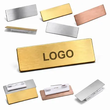 Stainless Steel Nameplate with Pin, Corrosion-Resistant